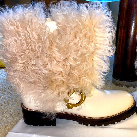 ORIGINAL COACH Leather&Fur boots  9 ( EUR 39.5) - Picture 1 of 11